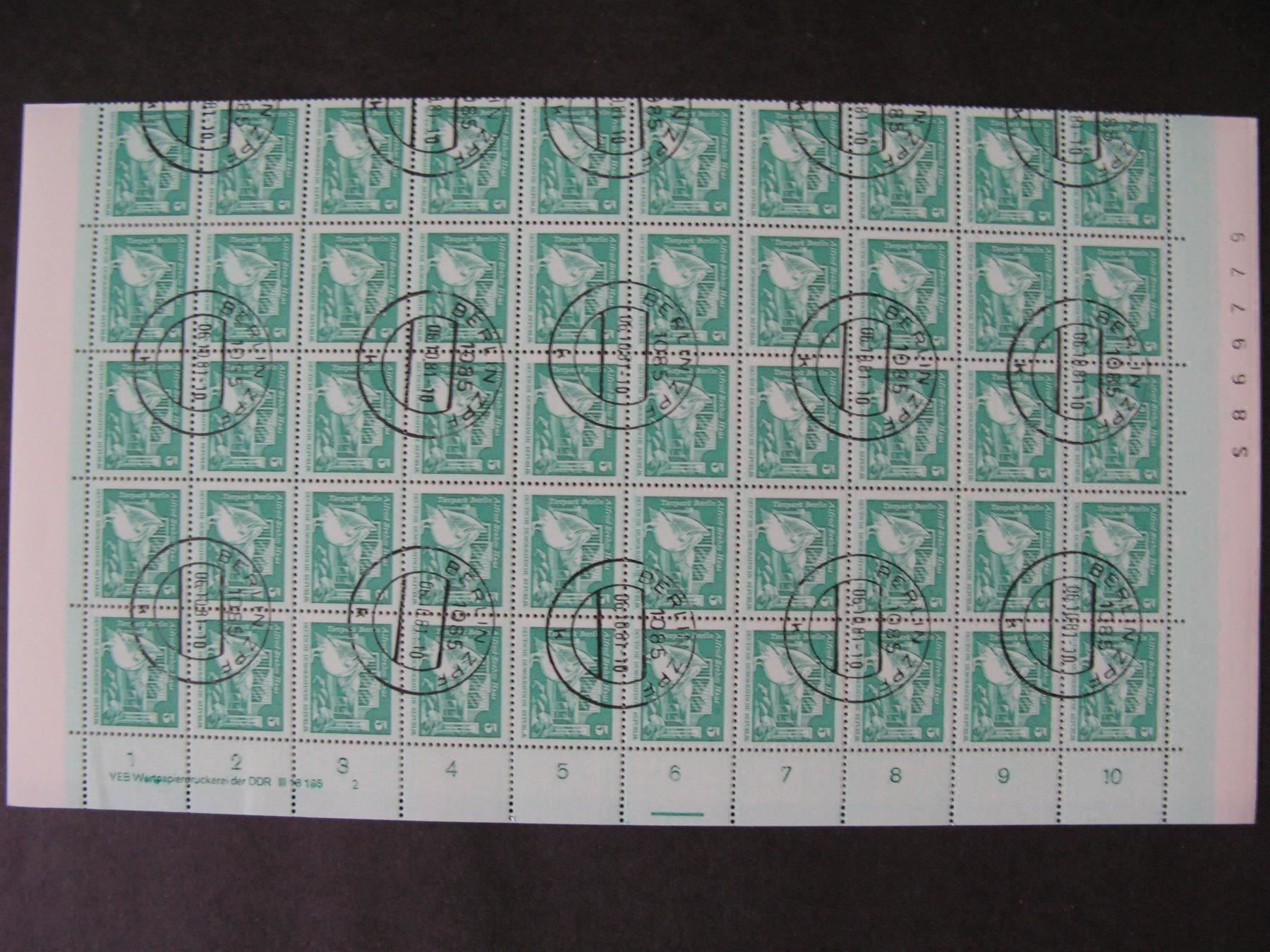 Alle Briefmarken: DDR 1973-1981 Aufbau der DDR Kleinformat – Gebraucht aus Wil SG von fva01 3