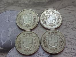 4 x 5 Fr. 1931-1932-1933-1935