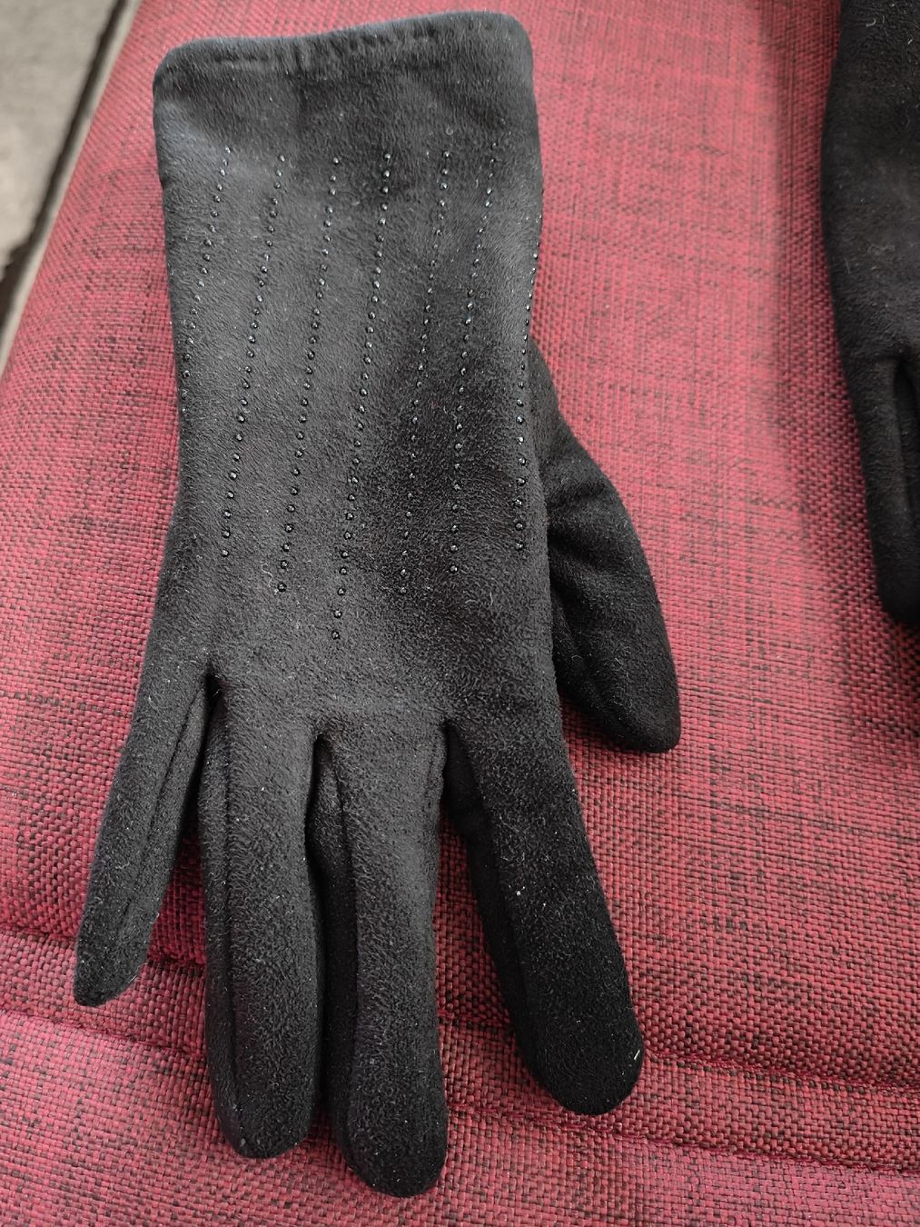 Handschuhe & Handstulpen: Schwarze Handschuhe mit Glitzer Grösse 8, einmal getragen – Neu (gemäss Beschreibung) aus Adelboden von Markusandra 1