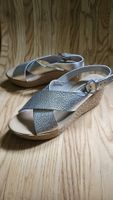 Keilabsatz Sandalen Silber Grösse 38 neuwertig