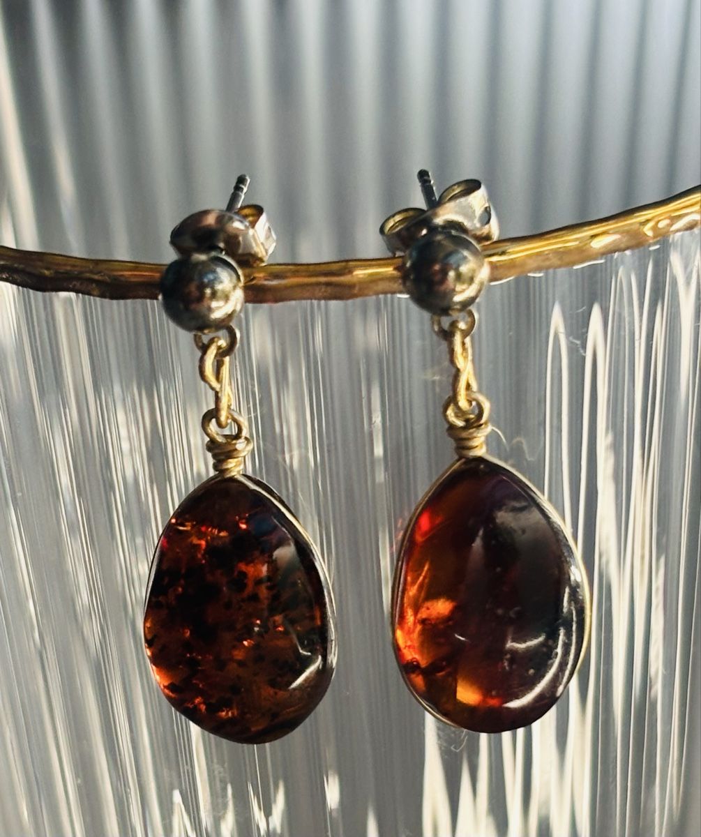 Boucles d'oreille: Bernstein🤎Ohrstecker🧡 – D'occasion à Rheinfelden par Jeva-Anna 2