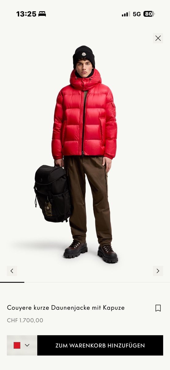 Moncler Vestes: Wunderschöne Moncler jacke rot – Neuf (Voir description) à Gettnau par sil_7ngb