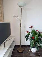 2 Standleuchten aus Messing, dimmbar