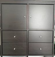 4 Cassetti e 4 ante IKEA KALLAX nero-marrone