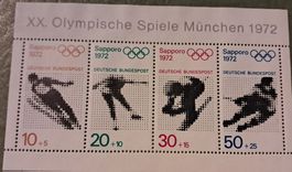Briefmarkenblock Olympia Sapporo 1972 neuwertig
