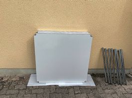 USM Haller Tisch 80 x 80 Weiss 10 stück