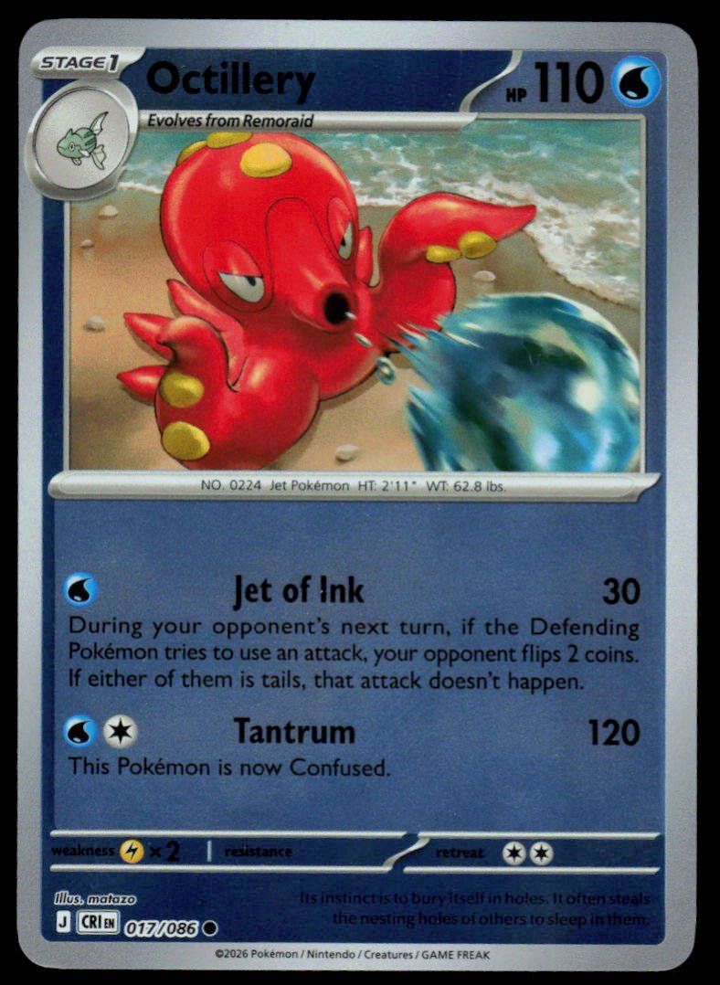 Pokémon Carte collezionabili: Pokemon Octillery 017/086 – Usato da Herisau venduto da Pokemon2025