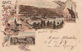 Gruss aus Zug - Litho - 1898