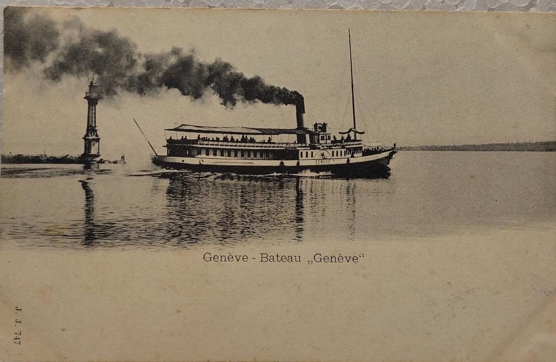 Ansichtskarten: GENÈVE - Bateau Vapeur "Genève" – Gebraucht aus Delémont von Domdom1
