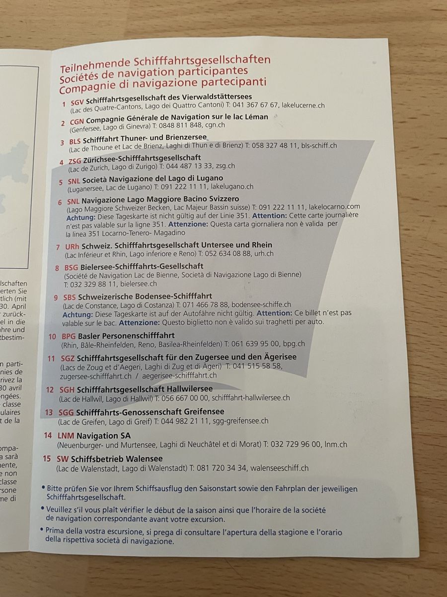Billets: Tageskarte Schifffahrt  – Neuf avec emballage d'origine à Brislach par IzZzleR 2