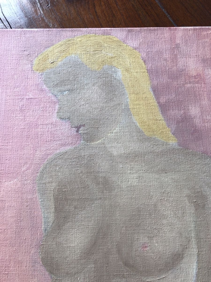 Dipinti: Ölgemälde Akt auf Leinwand, Handgemalt – Usato da Grandval venduto da ChezJerome 1