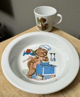 Kinderteller + Kindertasse „Bärli“ Langenthal Porzellan top!
