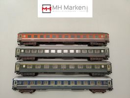 Liliput 4-teiliges Set gealterte SBB CFF FFS Wagen DC o.OVP