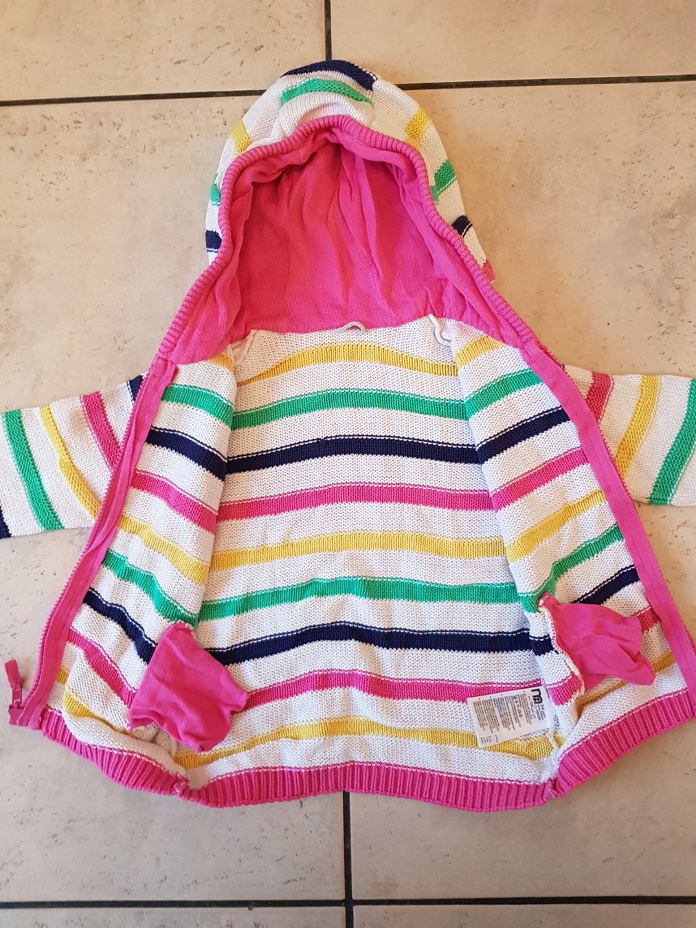 Giacche & Cappotti: Bunt gestreifte Garn-Strickjacke Gr. 104 – Usato da Staffelbach venduto da Frisco77 2