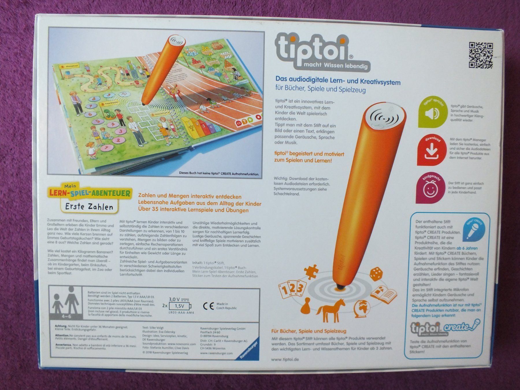 Tiptoi Giocattoli: tiptoi Starterset - CREATE Stift & Buch Erste Zahlen – Usato da Müllheim Dorf venduto da Seeeule01 9
