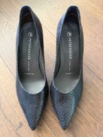 Pumps Peter Kaiser Leder Schlangenoptik schwarz Gr. 38