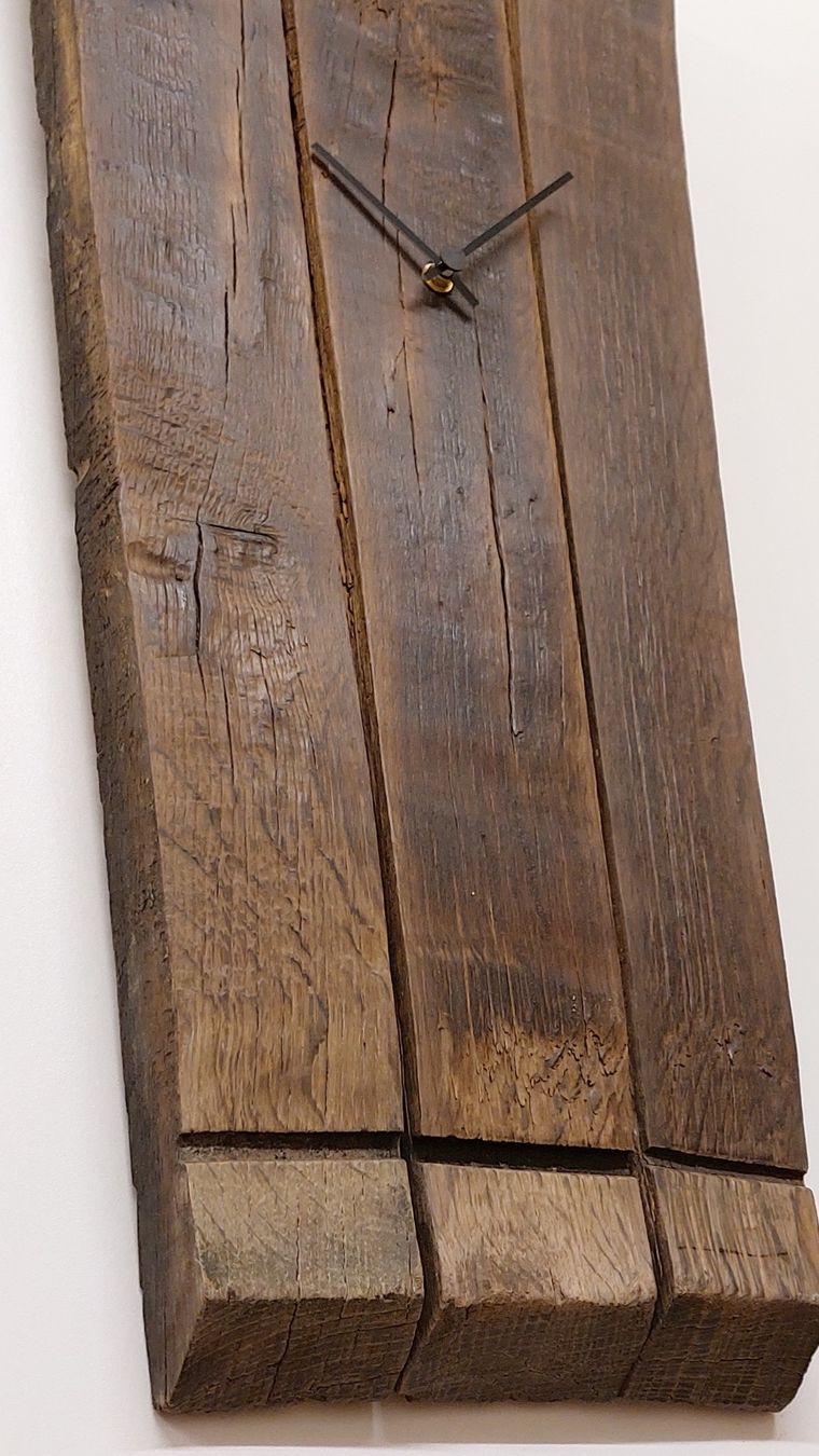 Uhren: Uhr aus Eichenfass-Dauben, Altholz Eiche – Neu und originalverpackt aus Egnach von Oldwoodstyle 5