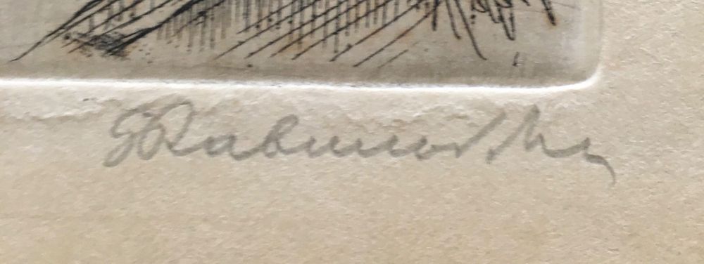 Gregor Rabinovitch (18841954), Orig. Radierung, Die Suppe Kaufen auf