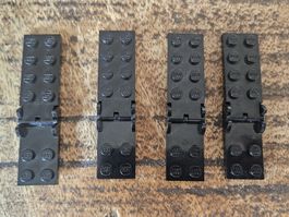 lego 3597 et 3315 lot de 8 pièces Black Hinge Plate 2 x 4 -