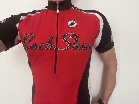 Rock Shox Radtrikot, im Retrolook,Kurzarm, Gr.L, Top Zustand