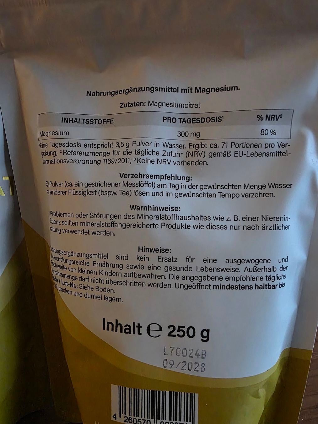 Aliments & Spécialités: 2 Beutel 100% reines Magnesiumcitrat – Neuf (Voir description) à Olten par Dickbrave 1