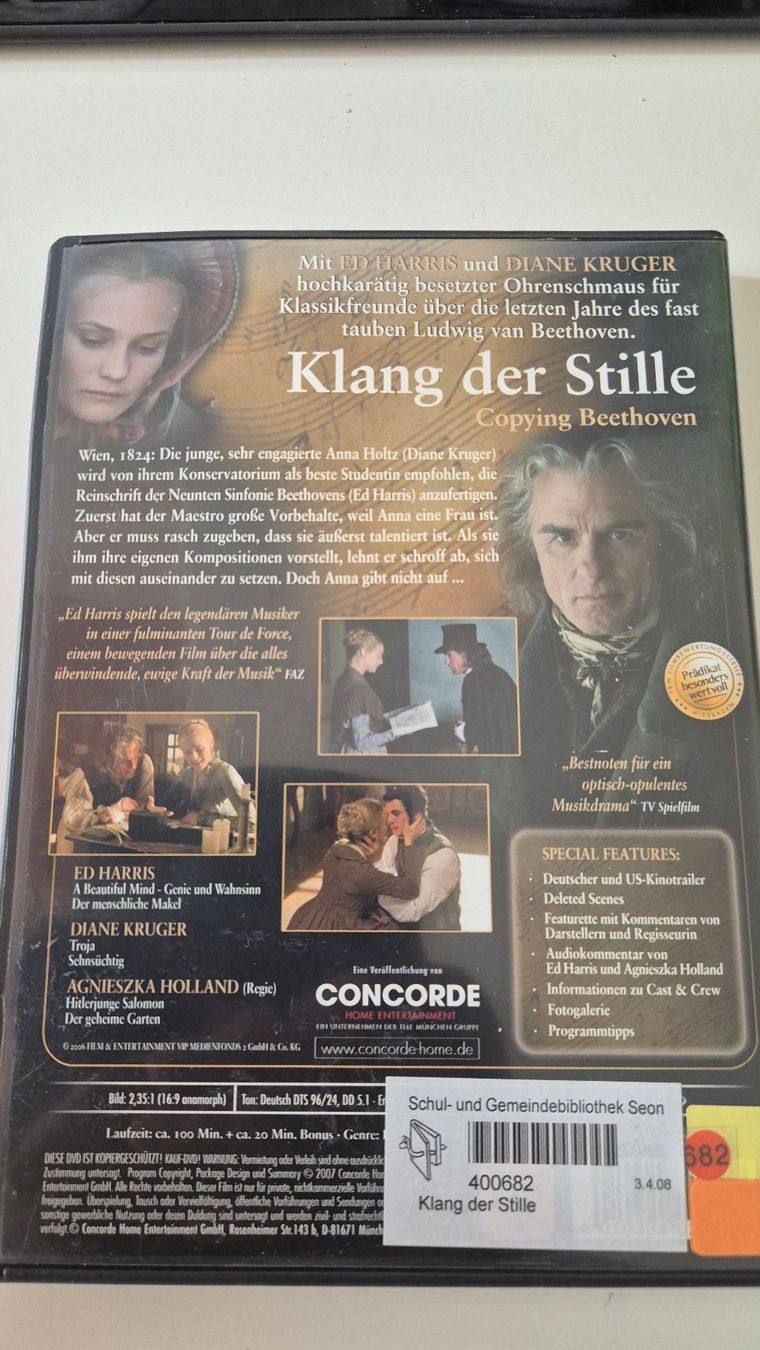 Tutti i DVDs: DVD Klang der Stille - Copying Beethoven – Usato da Seon venduto da Rclimber 1