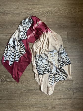 Géant foulard motifs de hibou 🦉 polyester 