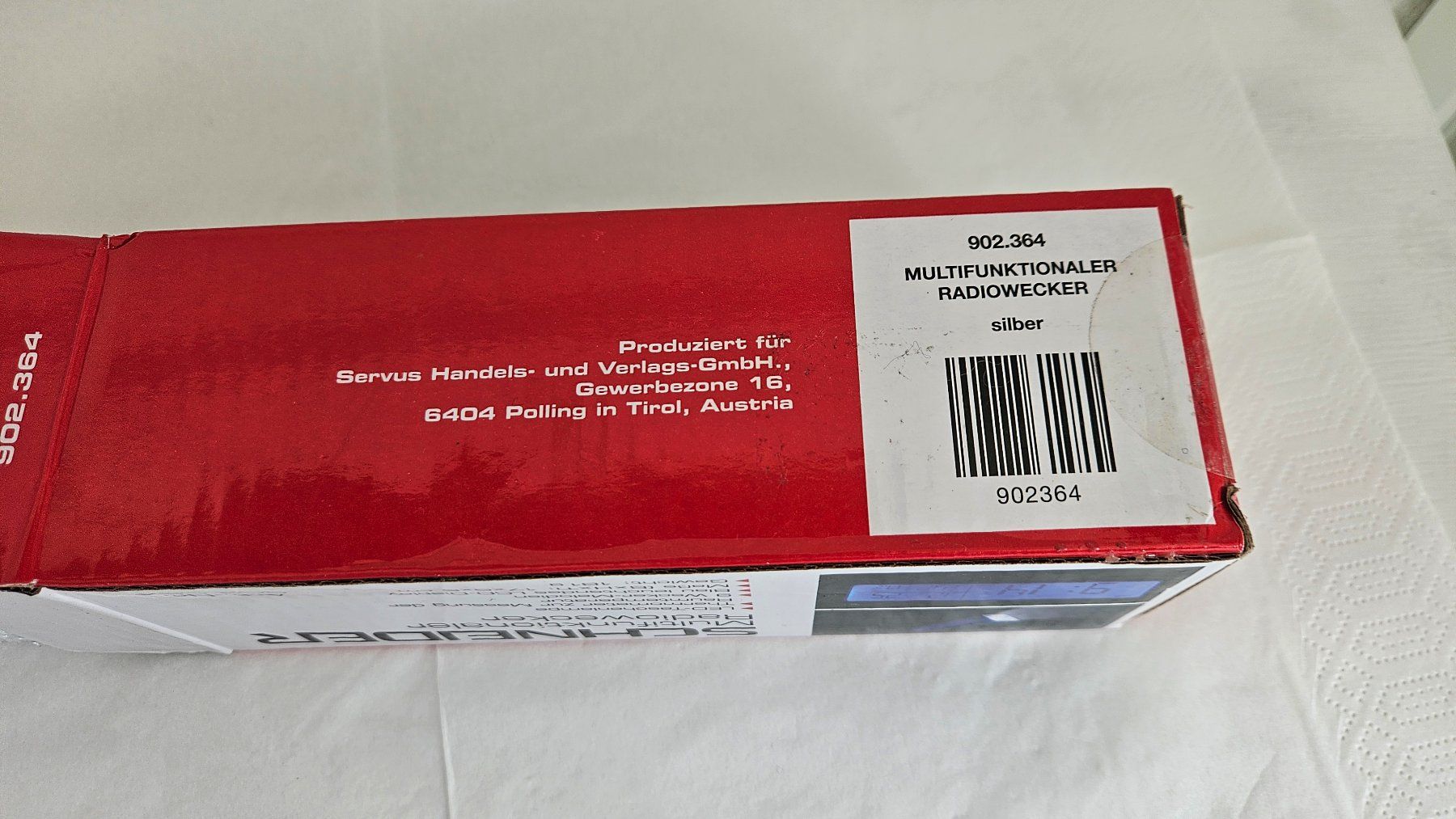 Sveglie: Schneider Radiowecker, neu, multifunktional, silber – Nuovo e nell'imballaggio originale da Gossau ZH venduto da Goes05 2