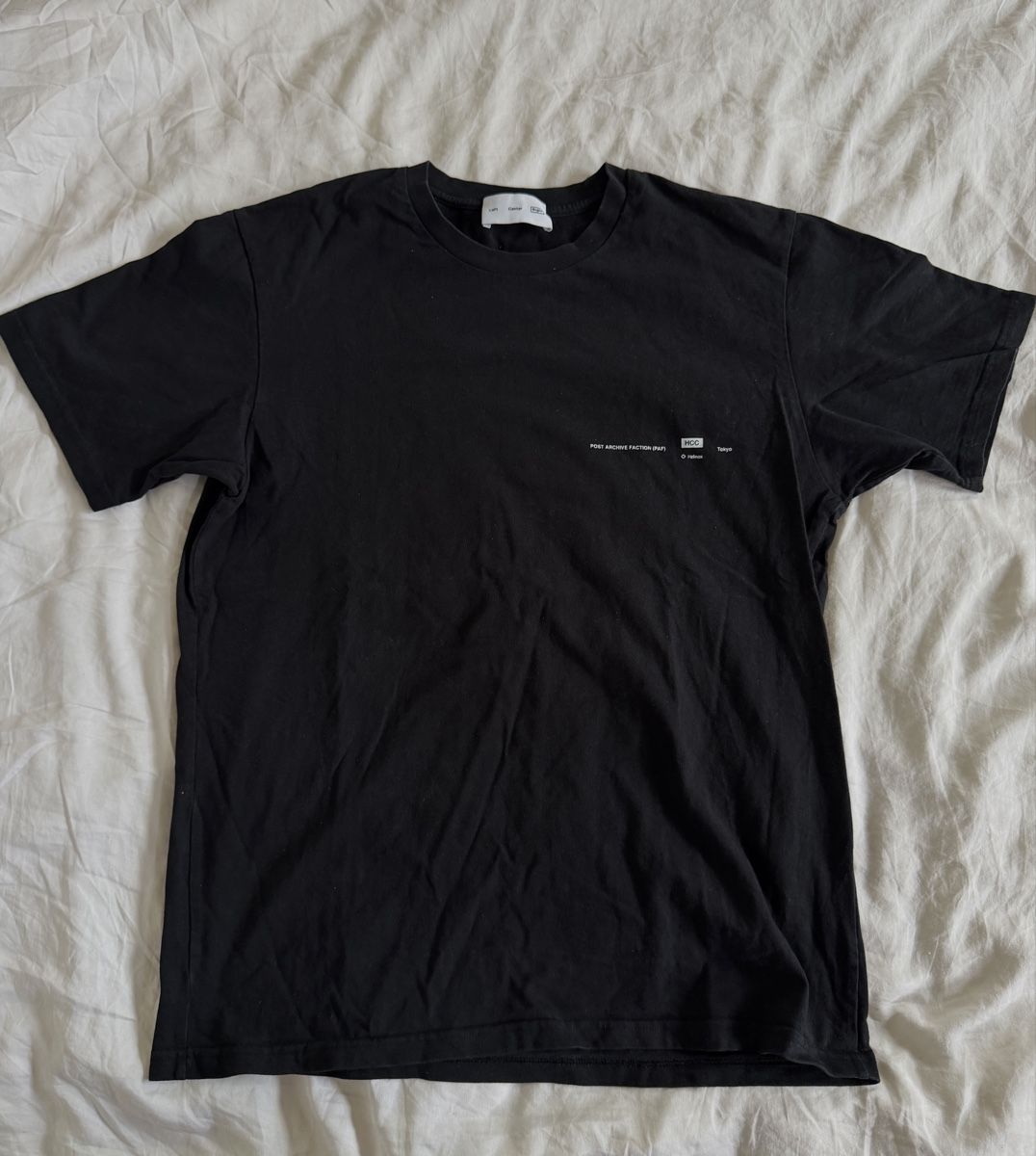 T-shirt: PAF Post Archive Faction HCC Tokyo Tee - Small, Black – Usato da Uster venduto da b_b96