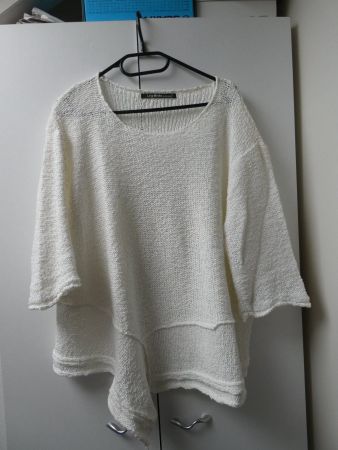 Pullover weiss, Baumwolle, sehr lässig, Gr. ca. 46