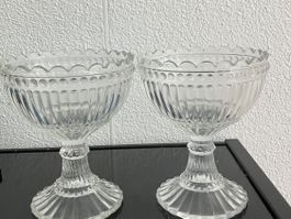 Paar Vintage Iittala Marimekko Mariskooli 155mm Klarglas