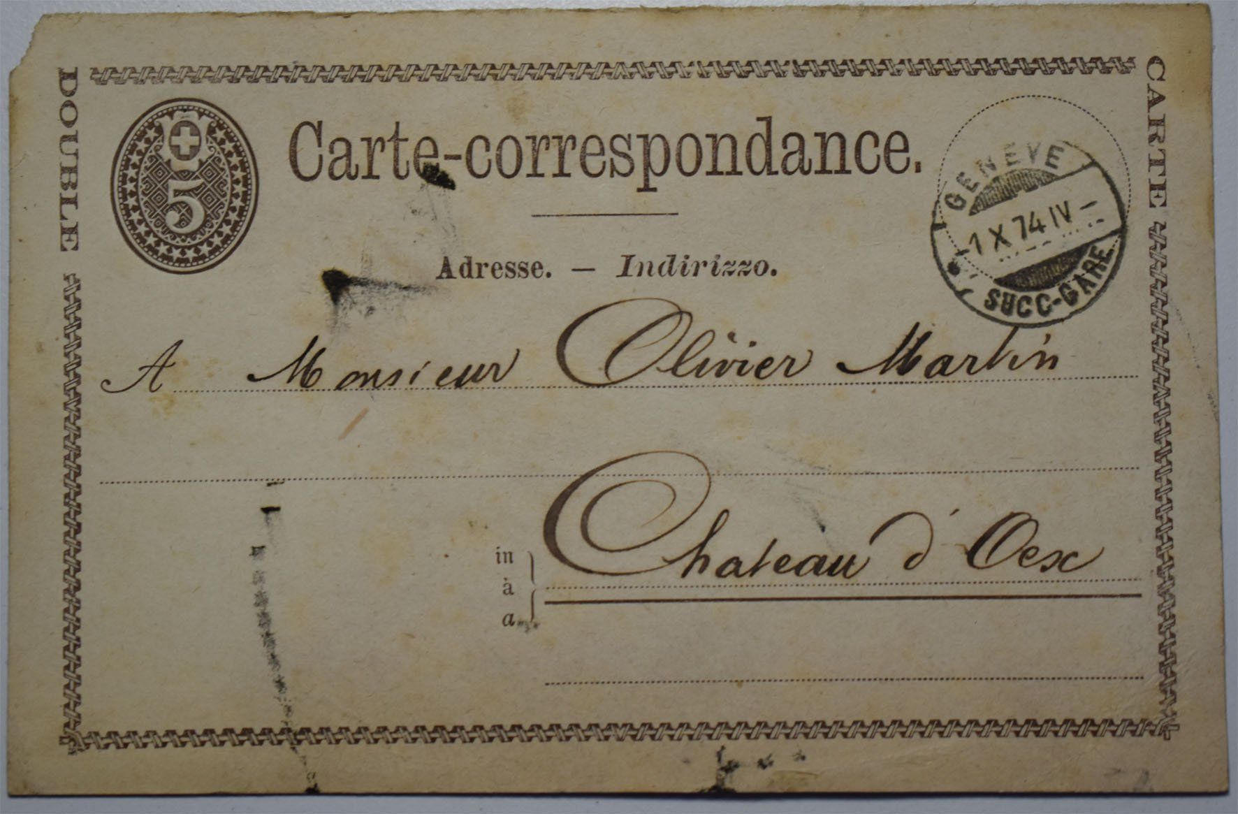 Cartoline postali: Cartes correspondances anciennes – Usato da Petit-Lancy venduto da Pimose 2