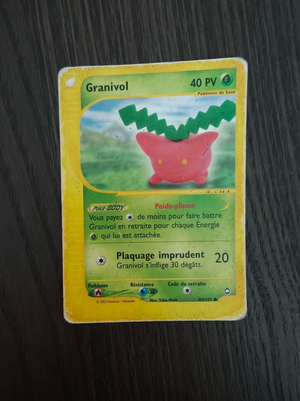 Pokémon Sammelbilder & Trading cards: Karte/Carte Pokemon Granivol Français 2002 - POKE BODY – Gebraucht aus La Chaux-de-Fonds von glad0s