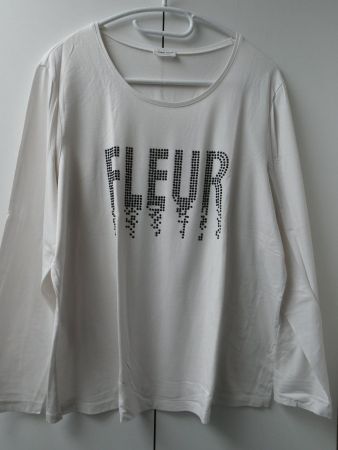 Shirt Gerry Weber, weiss mit Steinchen, Gr. 46