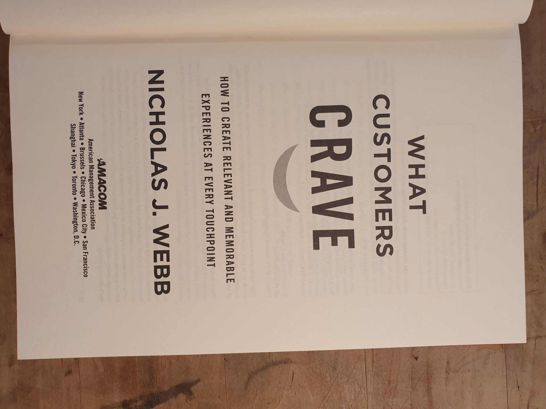 Bücher: What Customers Crave Nicholas J. Webb amacom – Gebraucht aus Zürich von loosebone 2