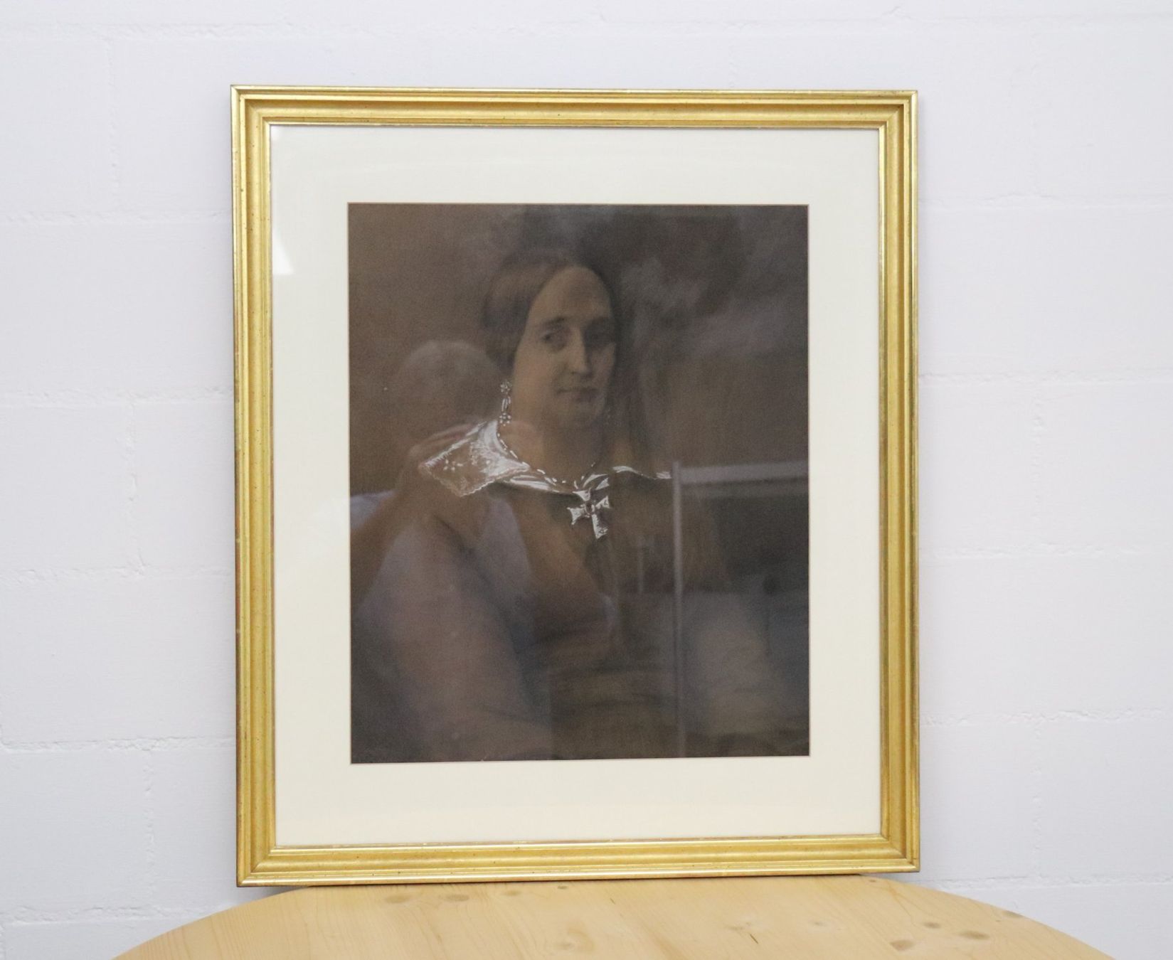 Gemälde: Portrait von Mathilde, Henriette Schaeffer, gezeichnet 1843 – Gebraucht aus Zug von Kunst-Fundgrube 5