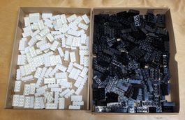 Basis Bausteine Brick 2x4 in schwarz + weiss (>750g)