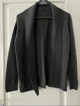 Mango Strickjacke, Gr. L, Anthrazit, Gratisversand