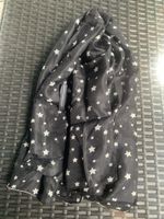 Black scarf with white stars pattern