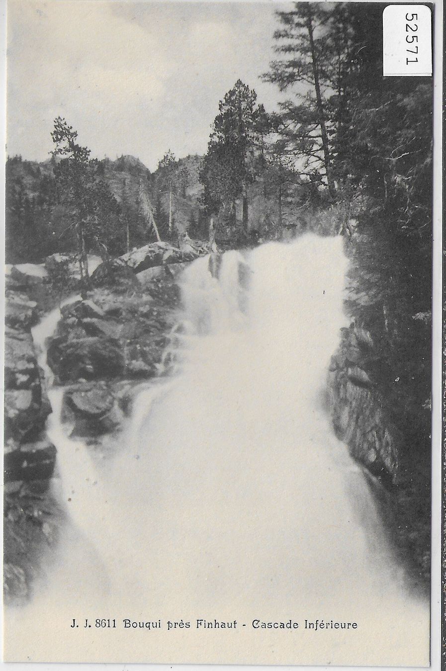 Cartoline postali: Bouqui pres Finhaut - Cascade Inferieure – Usato da Ettingen venduto da Kartenplanet