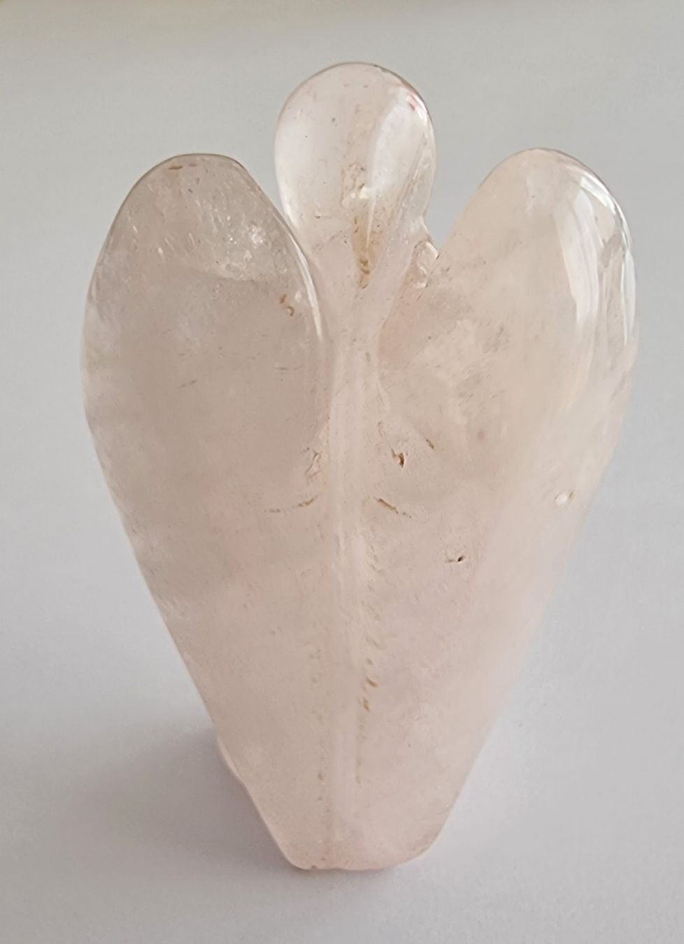 Statuette: Rosenquarz Engel Statue / Figur – Nuovo e nell'imballaggio originale da Menziken venduto da Mirager 2