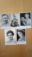 Original Autogramme auf Vintage Postkarten / Fotos (5 St.)