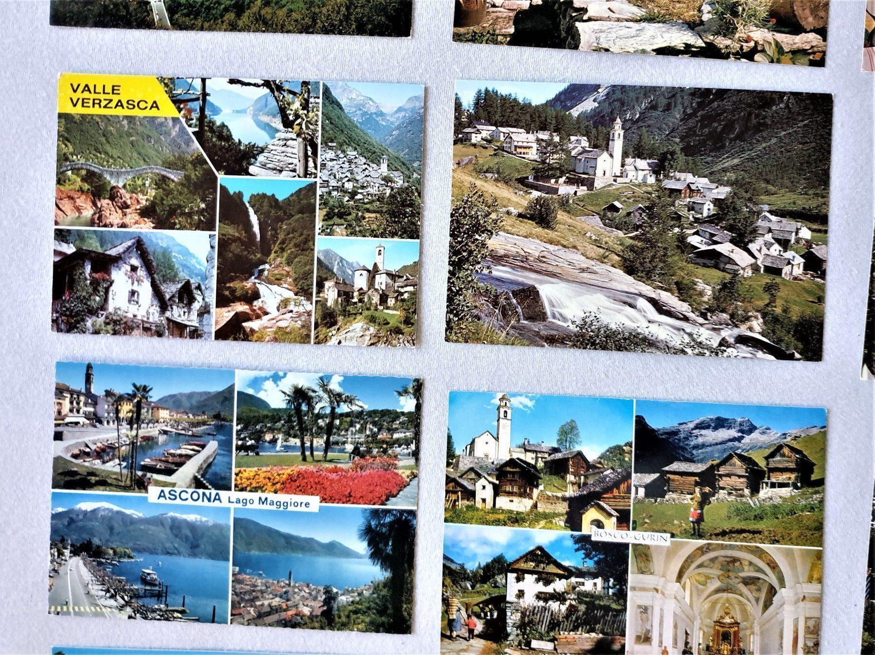 Ansichtskarten: (166)   18 Postkarten vom Kanton Tessin – Gebraucht aus Schwarzhäusern von Inot3 3