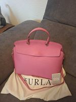 BORSA FURLA ROSA CON PATTA MARTELLATA CON DUSTBAG
