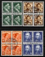 1941, J97-100, Viererblockserie zentrisch gestempelt (14811)