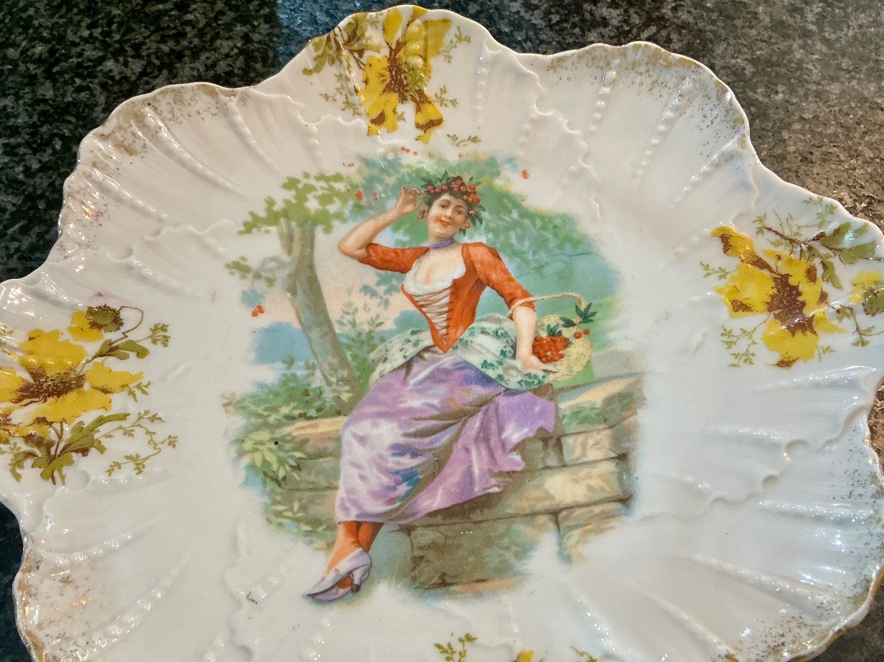 Piatti: JUGENDSTIL TELLER AUSTRIA UM 1900, GEMARKT – Usato da Biglen venduto da Limarkt 1
