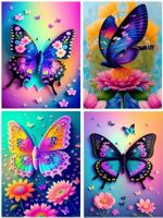 4 x Diamant Paintings Schmetterlinge
