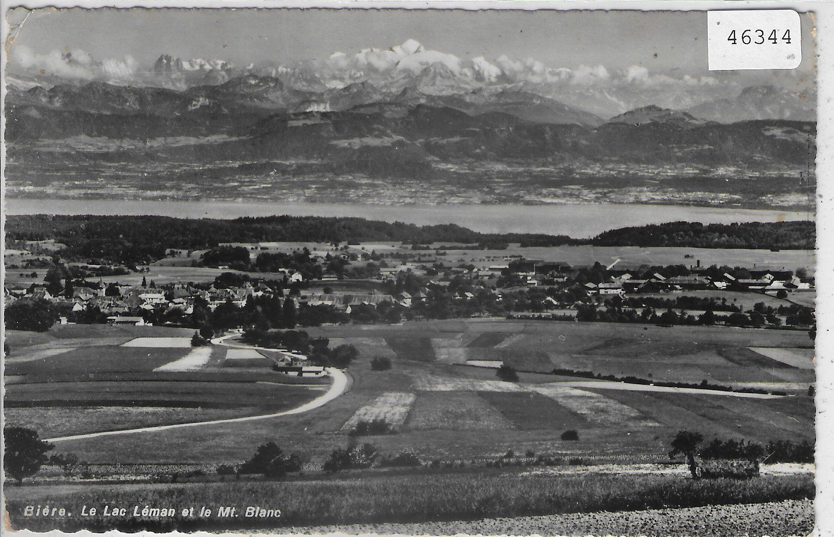Cartoline postali: Biere - Vue generale avec Lac Leman – Usato da Ettingen venduto da Kartenplanet