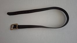 Ledergürtel braun mit Messingschnalle von Rossner