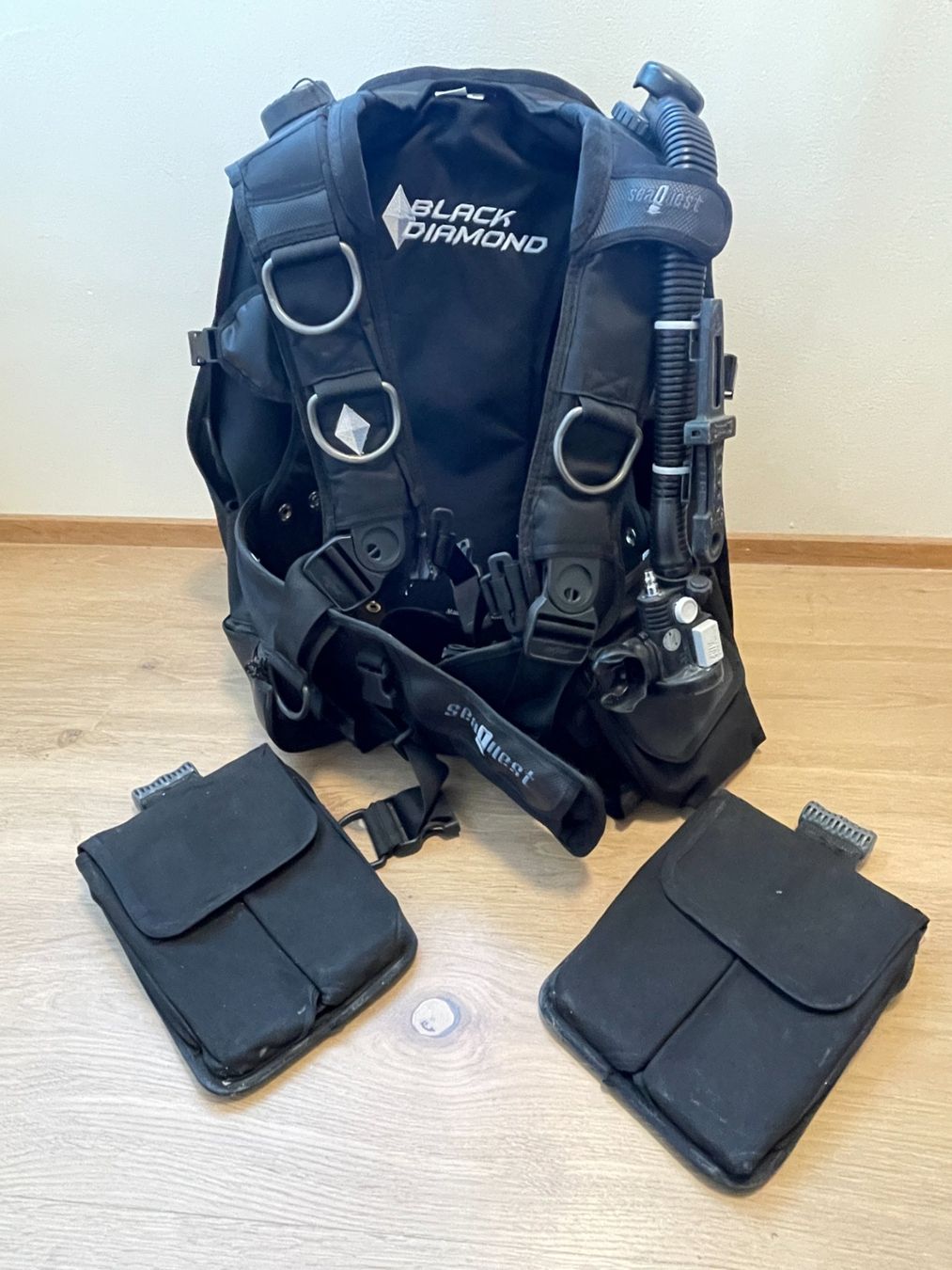 Bombole da sub: Jacket Aqualung Black Diamond inkl. Air2 – Usato da Kirchberg SG venduto da Diveii